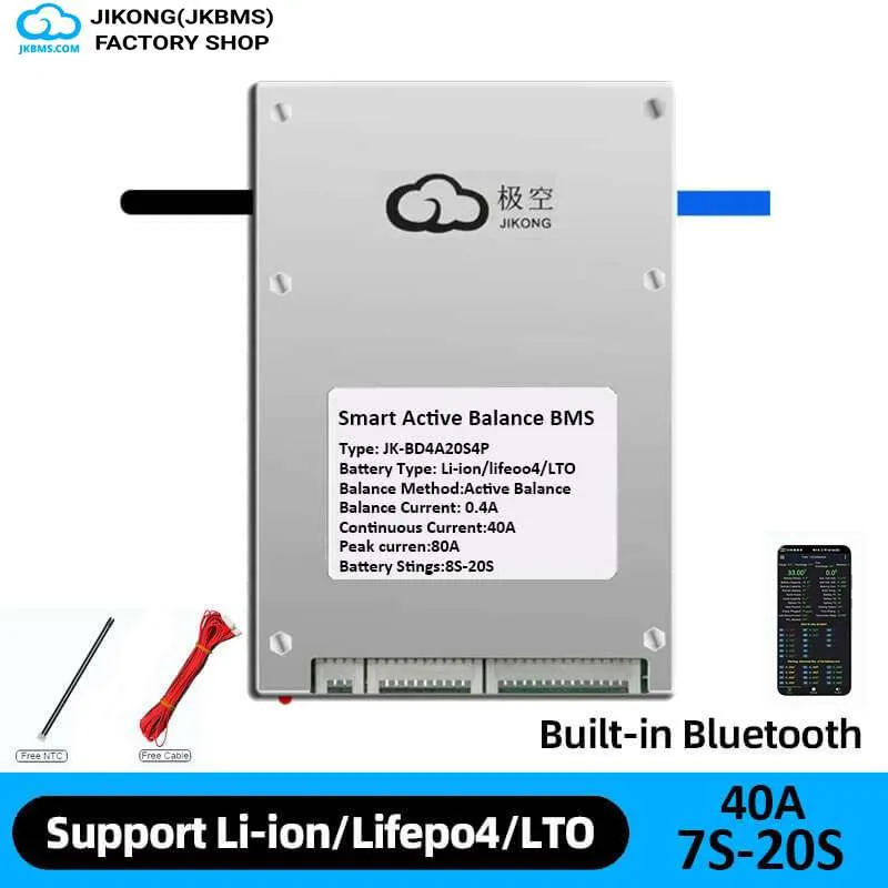 JKBMS JK-BD4A20S4P Smart Active Balance BMS
