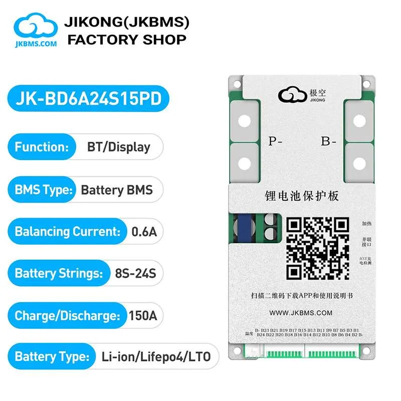 JKBMS JK-BD6A24S15PD Smart Active Balance BMS - official JKBMS JKBMS JK-BD Series