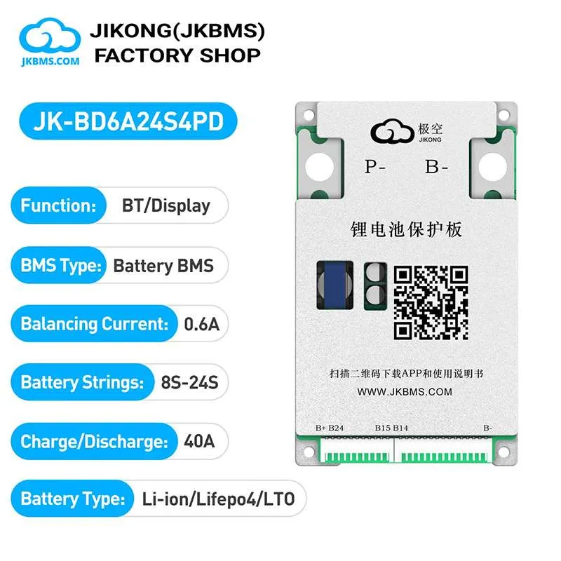 JKBMS JK-BD6A24S4PD Smart Active Balance BMS - official JKBMS JKBMS JK-BD Series