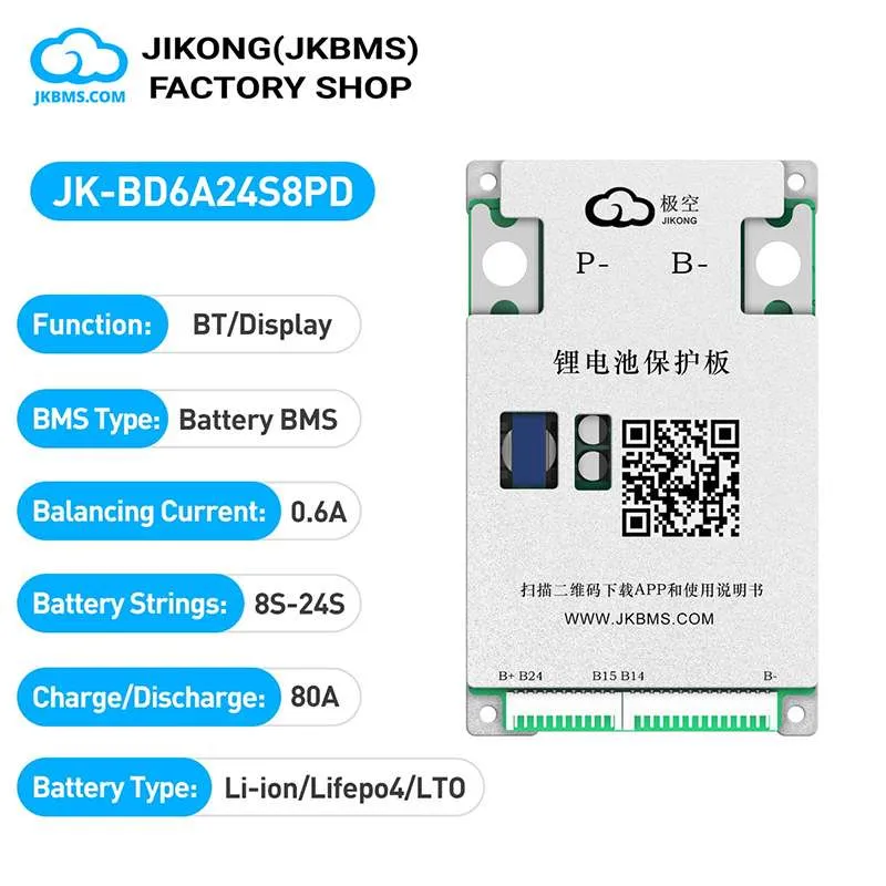 JKBMS JK-BD6A24S8PD Smart Active Balance BMS - official JKBMS JKBMS JK-BD Series