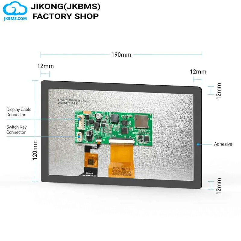 JKBMS V19 Version 7.0 Inch LCD Display Adapter - official JKBMS JKBMS Accessories